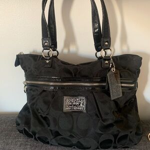 Coach Black Signature Shoulder Bag
